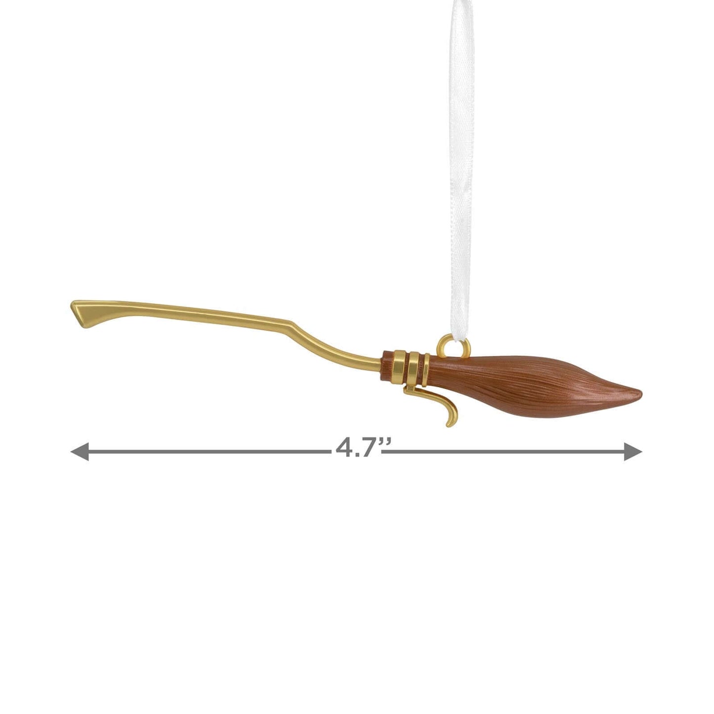 Harry Potter Nimbus 2000, Metal - Hallmark Christmas Ornament featuring a detailed Quidditch broom with a wooden finish, 12cm long.