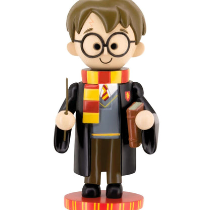 Harry Potter Nutcracker - Hallmark Christmas Ornament, collectible festive figure with wand and book, cheerful expression.