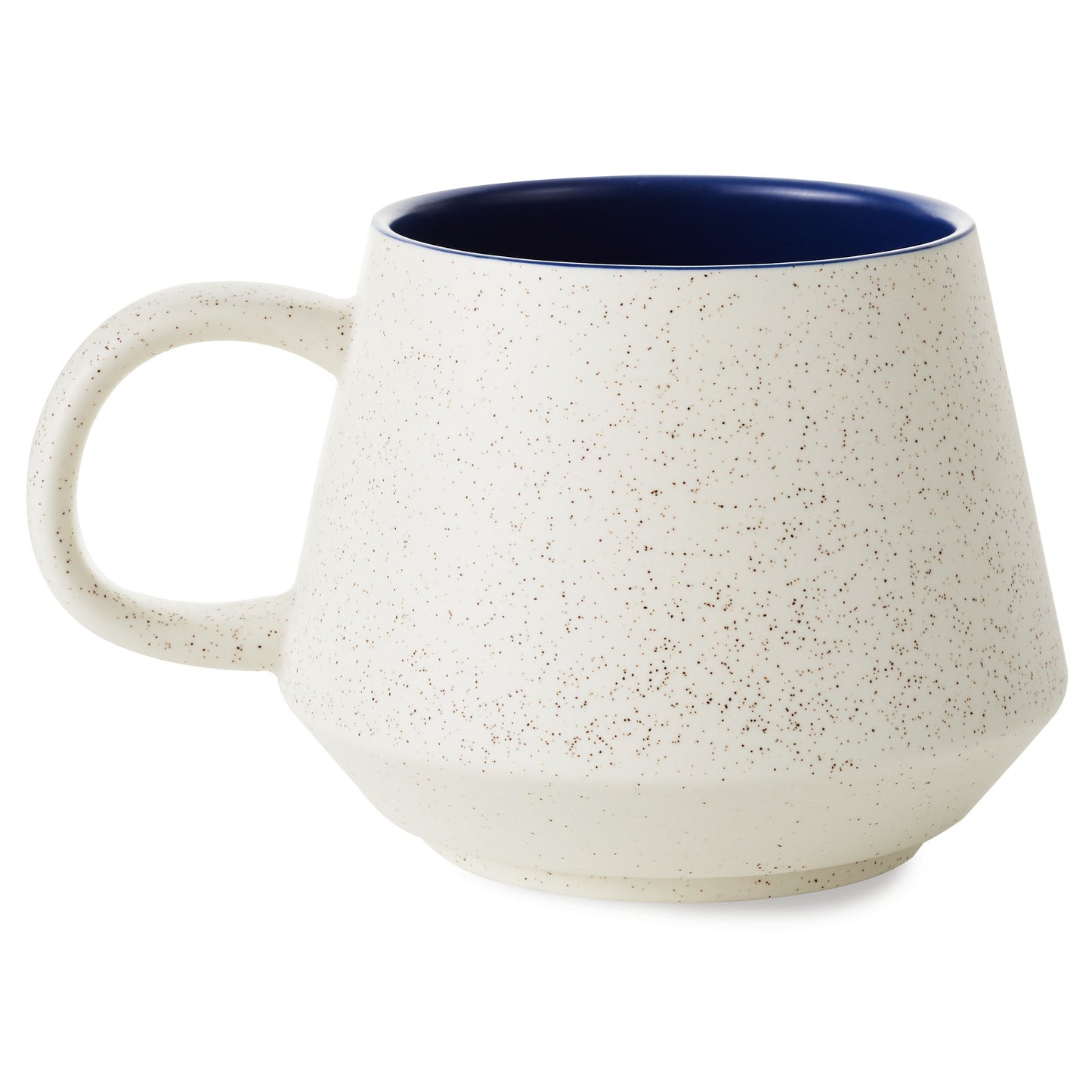 Harry Potter™ Retro Ravenclaw™ Mug, 770ml in speckled ceramic with blue interior, angled view showcasing unique shape and design.