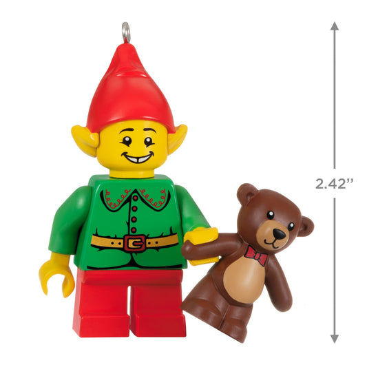 Keepsake LEGO® Ornament - Elf and Teddy Minifigure Design — 2026 Hallmark Keepsake Christmas Ornament