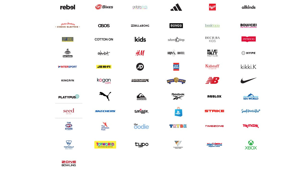 Collection of various brand logos on a white background