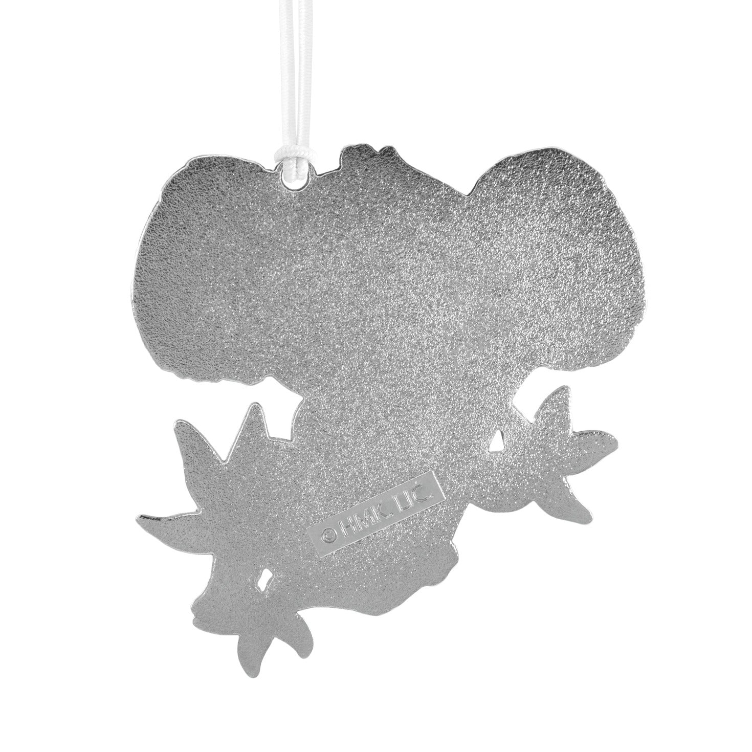 Hallmark Christmas Ornament - Koala Bear With Dimension Metal, silver metal design, detailed koala shape with branch embellishment.