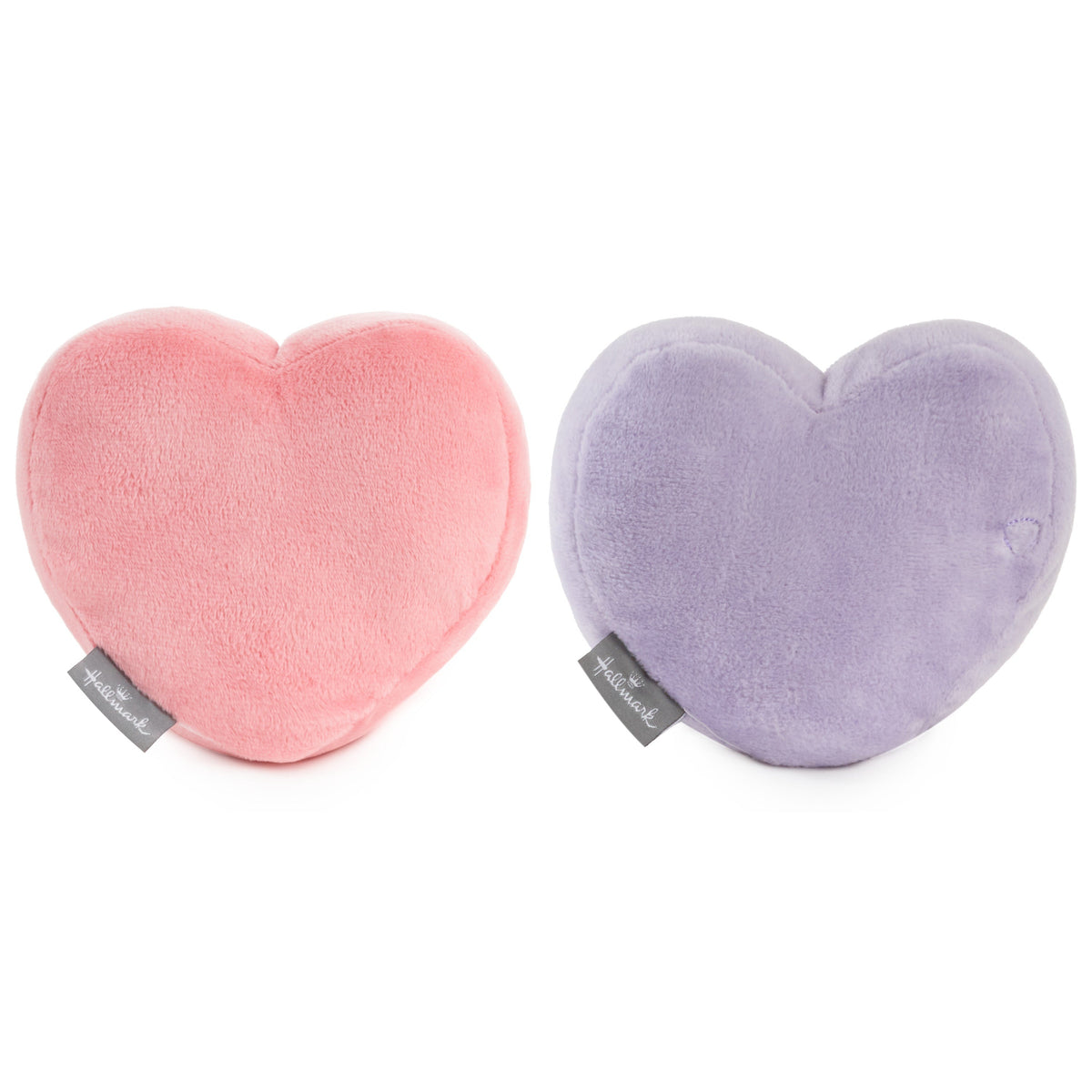 Love Hearts, Magnetic Plush - Better Together, pink and purple plush candy characters, front view with tags visible