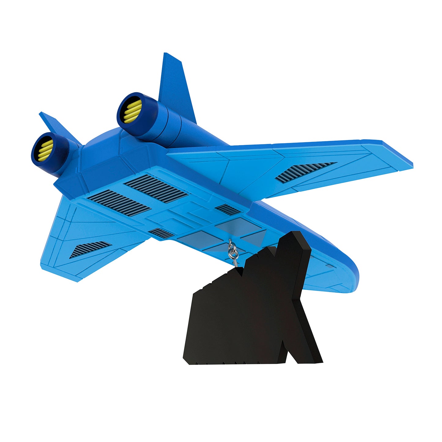 Marvel Studios X-Men ’97 The Blackbird With Sound — 2026 Hallmark Keepsake Christmas Ornament in angled view with jet detail and logo.