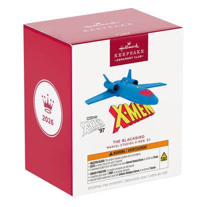 Marvel Studios X-Men ’97 The Blackbird With Sound — 2026 Hallmark Keepsake Christmas Ornament in decorative box with bold logo