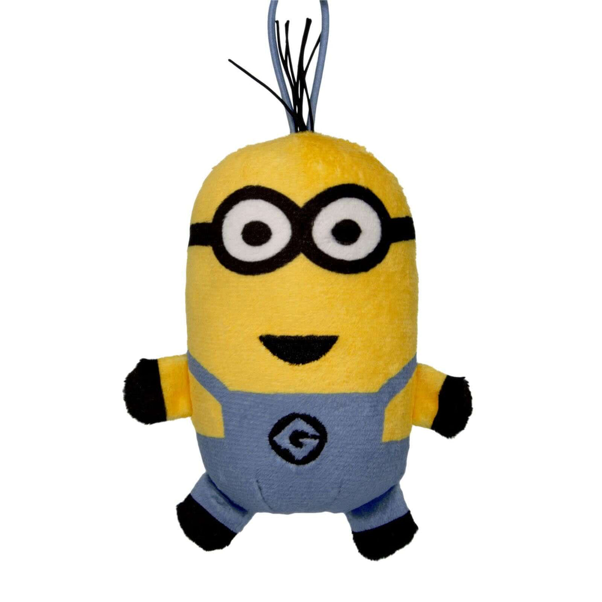 Minions Kevin, Fabric - Hallmark Christmas Ornament featuring a plush design with a happy face and blue overalls in a front view.