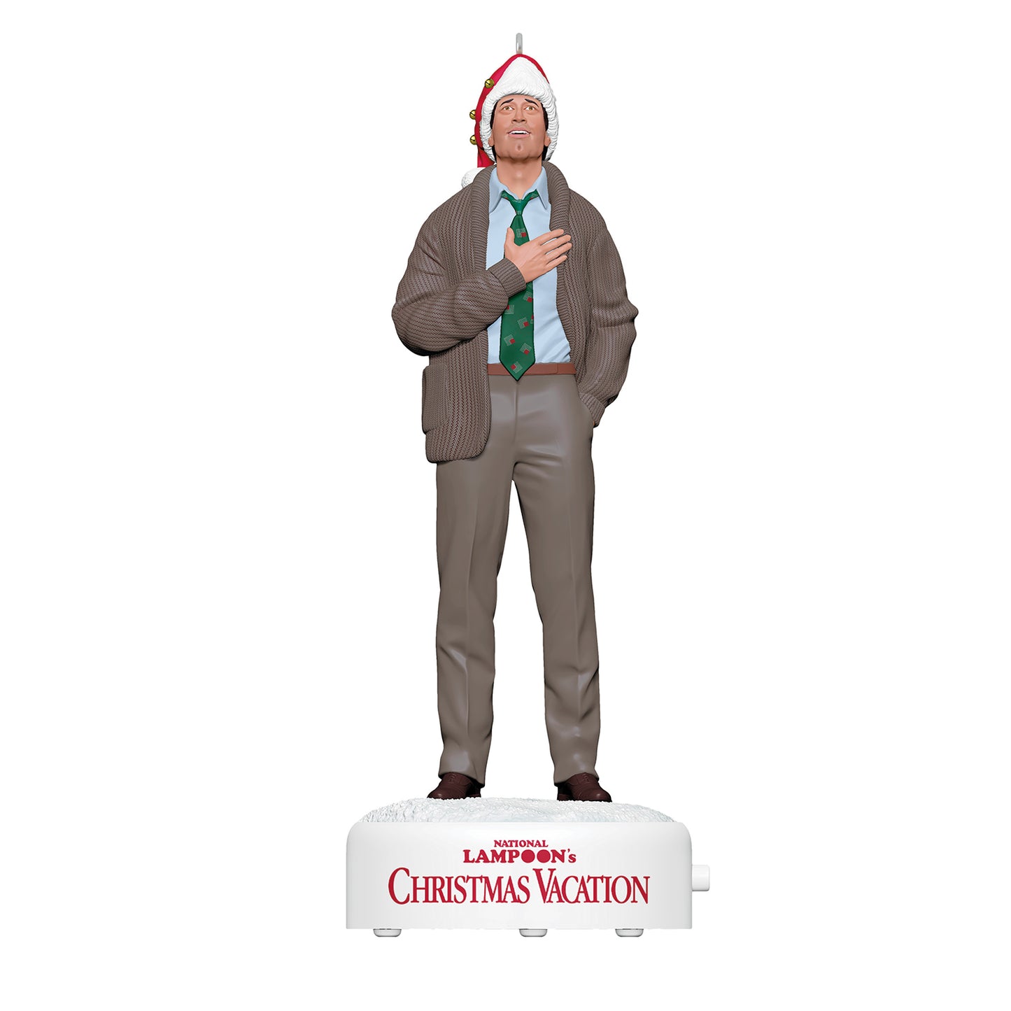 National Lampoon's Christmas Vacation™ Clark Griswold With Sound — 2026 Hallmark Keepsake Christmas Ornament in detailed design, standing with Santa hat.