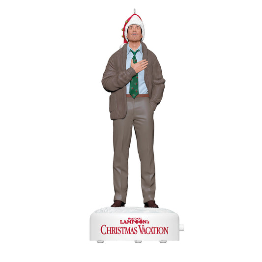 National Lampoon's Christmas Vacation™ Clark Griswold With Sound — 2026 Hallmark Keepsake Christmas Ornament in detailed design, standing with Santa hat.