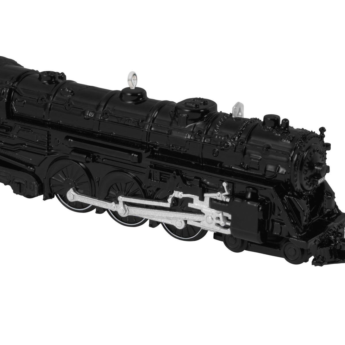New York Central 700E Hudson Locomotive, 30th in the LIONEL® Trains Series — 2025 Hallmark Keepsake Christmas Ornament, detailed black model, angled view