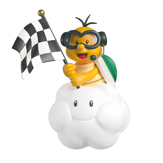 Nintendo Mario Kart™ Lakitu — 2026 Hallmark Keepsake Christmas Ornament, featuring turtle referee holding a checkered flag on a cloud.