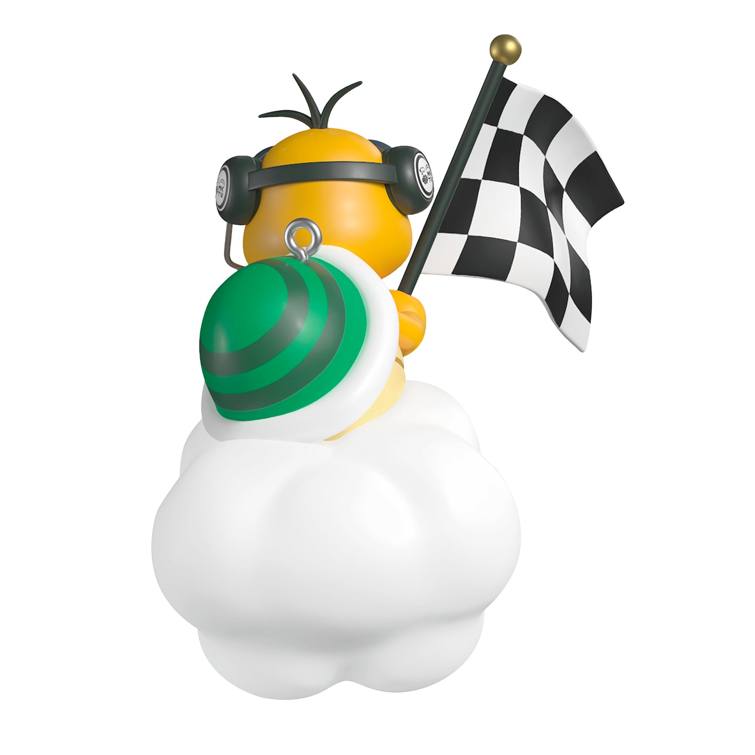 Nintendo Mario Kart™ Lakitu — 2026 Hallmark Keepsake Christmas Ornament featuring a turtle referee on a cloud holding a checkered flag.
