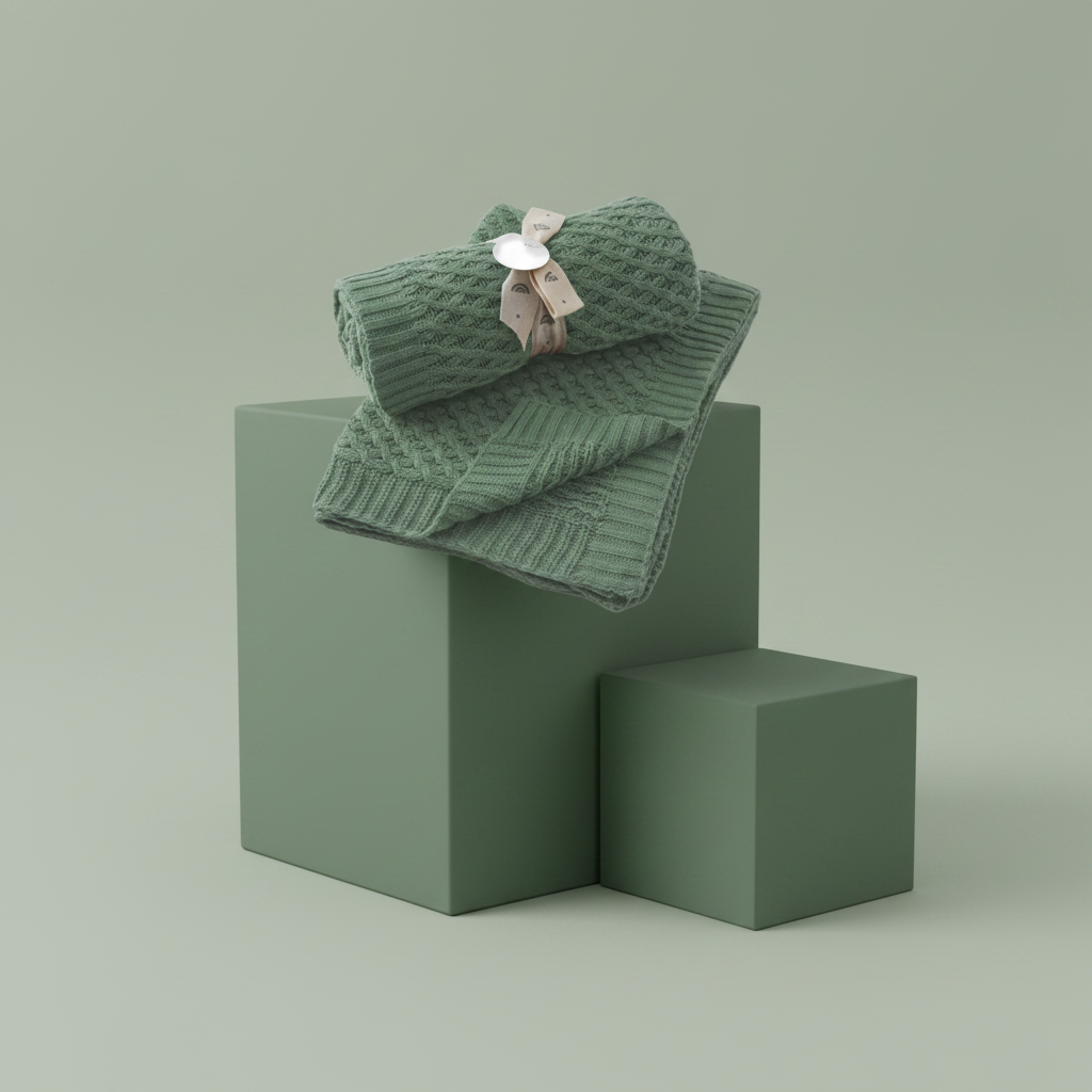 Forest Green Basket Weave Knit