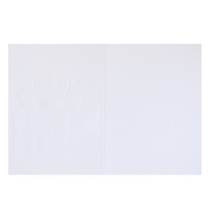Hallmark Colossal Farewell Greeting Card - Cute Dog, blank inside with embossed puppy design, suitable for personal messages.