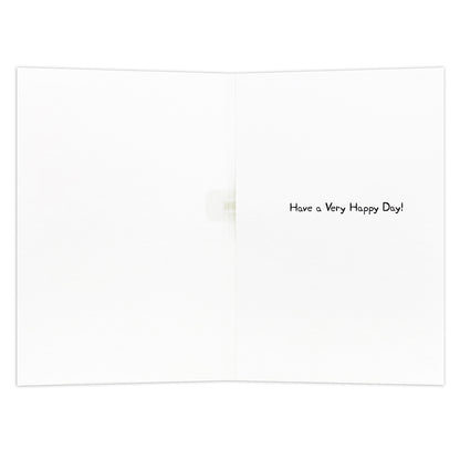 Hallmark Interactive Sound Card - Peppa Pig inner view featuring the message 'Have a very happy day!' on a plain white background.