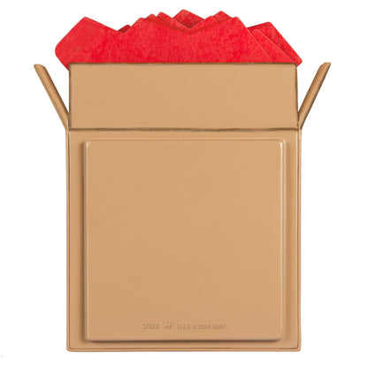Pet's Fur-st Christmas Photo Frame — Hallmark Keepsake Christmas Ornament in open gift box design with red tissue paper.