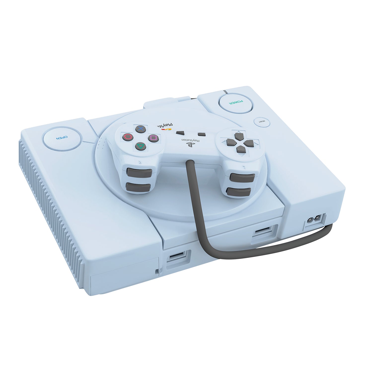 PlayStation™ Console With Light and Sound — 2026 Hallmark Keepsake Christmas Ornament featuring a detailed overhead view with controller.