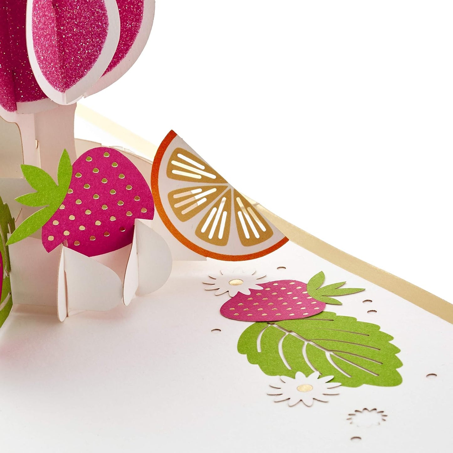 Hallmark Signature Paper Wonder Pop Up Congratulations Card, Birthday Card, College Graduation Card (Cheers, Tropical Drink) with colourful pop-up fruits detail
