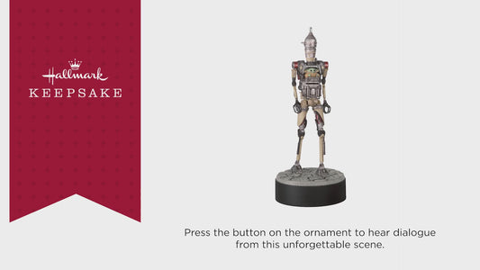 Star Wars™: The Mandalorian™ Grogu™ Operating IG-12™ Ornament With Sound — 2025 Hallmark Keepsake Christmas Ornament