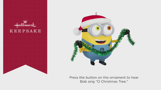 Minions, Bob Trims the Tree Ornament With Sound — 2025 Hallmark Keepsake Christmas Ornament