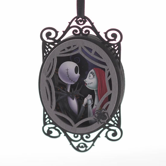 Disney Tim Burton's The Nightmare Before Christmas, Jack and Sally Papercraft — Hallmark Keepsake Christmas Ornament, detailed design featuring Jack and Sally in a frame