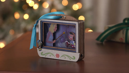 Disney, Pinocchio 85th Anniversary Geppetto’s Wish Come True Papercraft With Light — 2025 Hallmark Keepsake Christmas Ornament