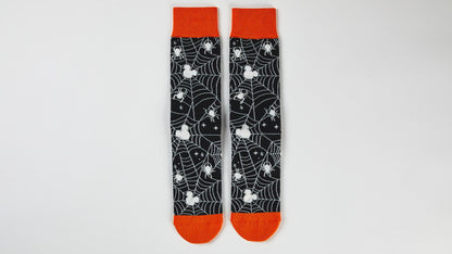 Disney Mickey Glow in the Dark Spider Web Crew Socks