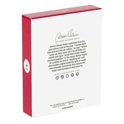 The Joy of Christmas 2026 Photo Frame — 2026 Hallmark Keepsake Christmas Ornament back view with artistic details and description.