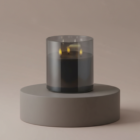 Rogue Glass Triflame Candle Black 15x15x15cm