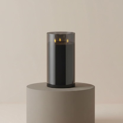 Rogue Glass Triflame Candle Black 15x15x25cm