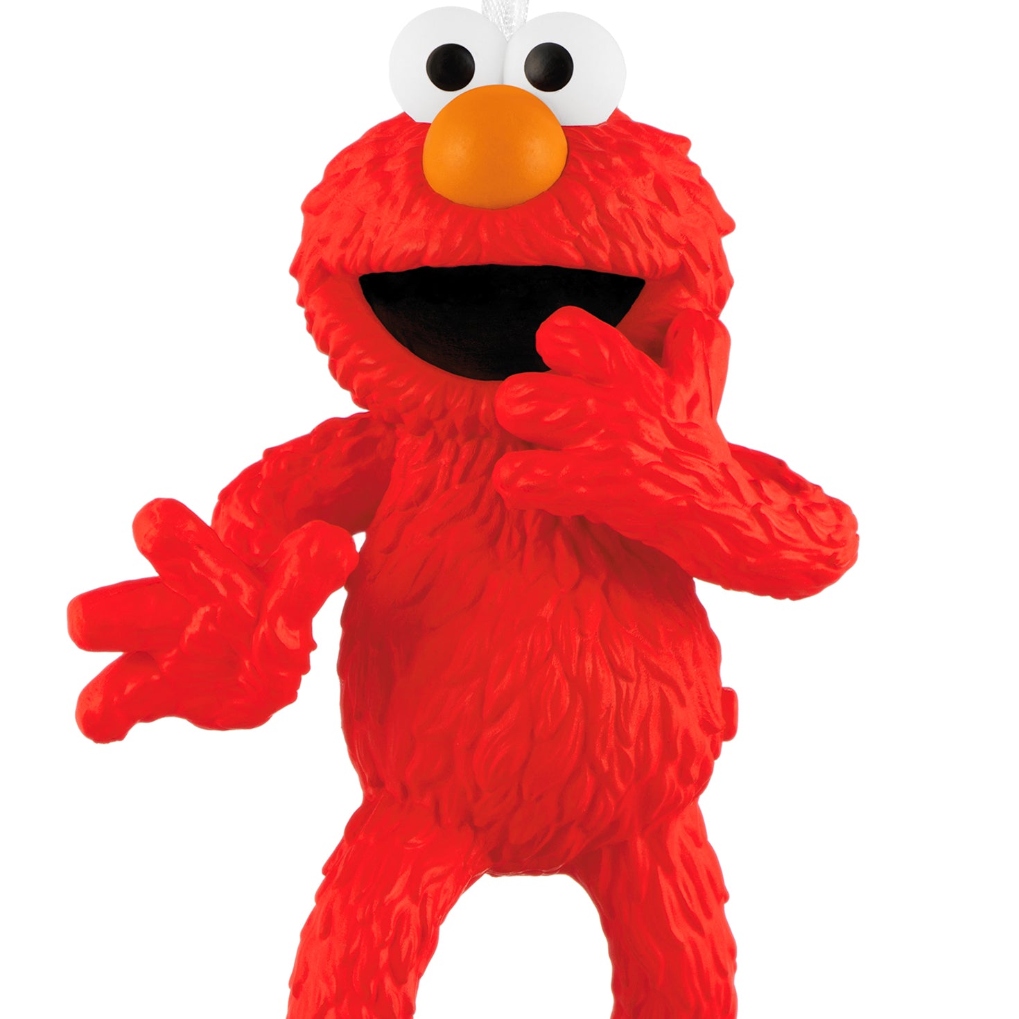 Sesame Street® 30th Anniversary Tickle Me Elmo With Motion-Activated Sound — 2026 Hallmark Keepsake Christmas Ornament, bright red character, cheerful pose