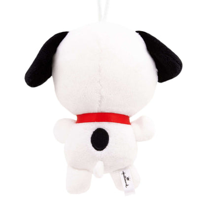 Peanuts® Snoopy, Plush Fabric — Hallmark Christmas Ornament, rear view, soft materials, cute design, holiday decoration