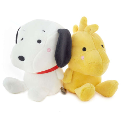 Peanuts® Better Together — Snoopy and Woodstock Magnetic Plush, 5.25", side view of plush duo featuring soft fabric and detailed embroidery.