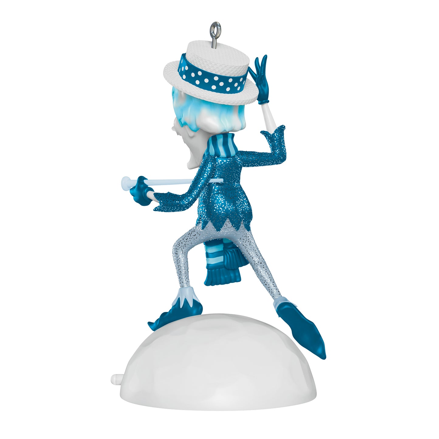The Year Without a Santa Claus™ Snow Miser With Light — 2026 Hallmark Keepsake Christmas Ornament, angled view showcasing frosty blue outfit and hat.