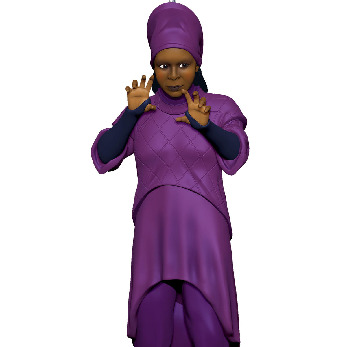 Star Trek™: The Next Generation, Guinan — 2025 Hallmark Keepsake Christmas Ornament, figurine in purple attire with an expressive pose.