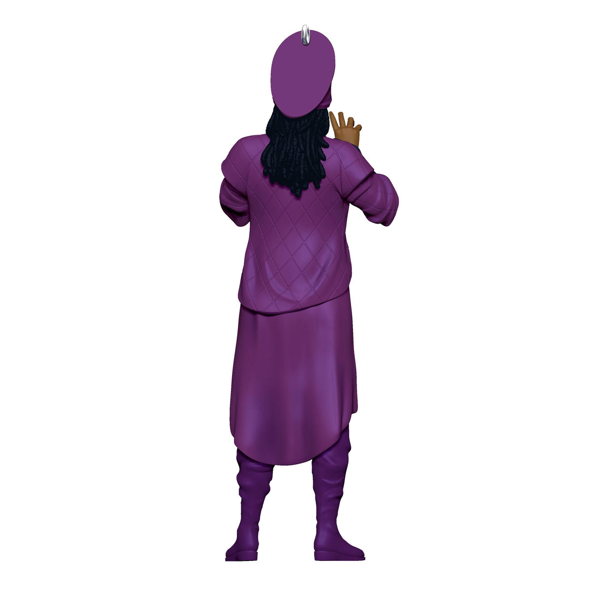 Star Trek™: The Next Generation, Guinan — 2025 Hallmark Keepsake Christmas Ornament, purple outfit, rear view