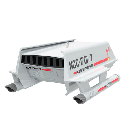 Star Trek™: The Original Series Shuttlecraft Galileo NCC-1701/7 With Sound — 2026 Hallmark Keepsake Christmas Ornament, angled view showcase.