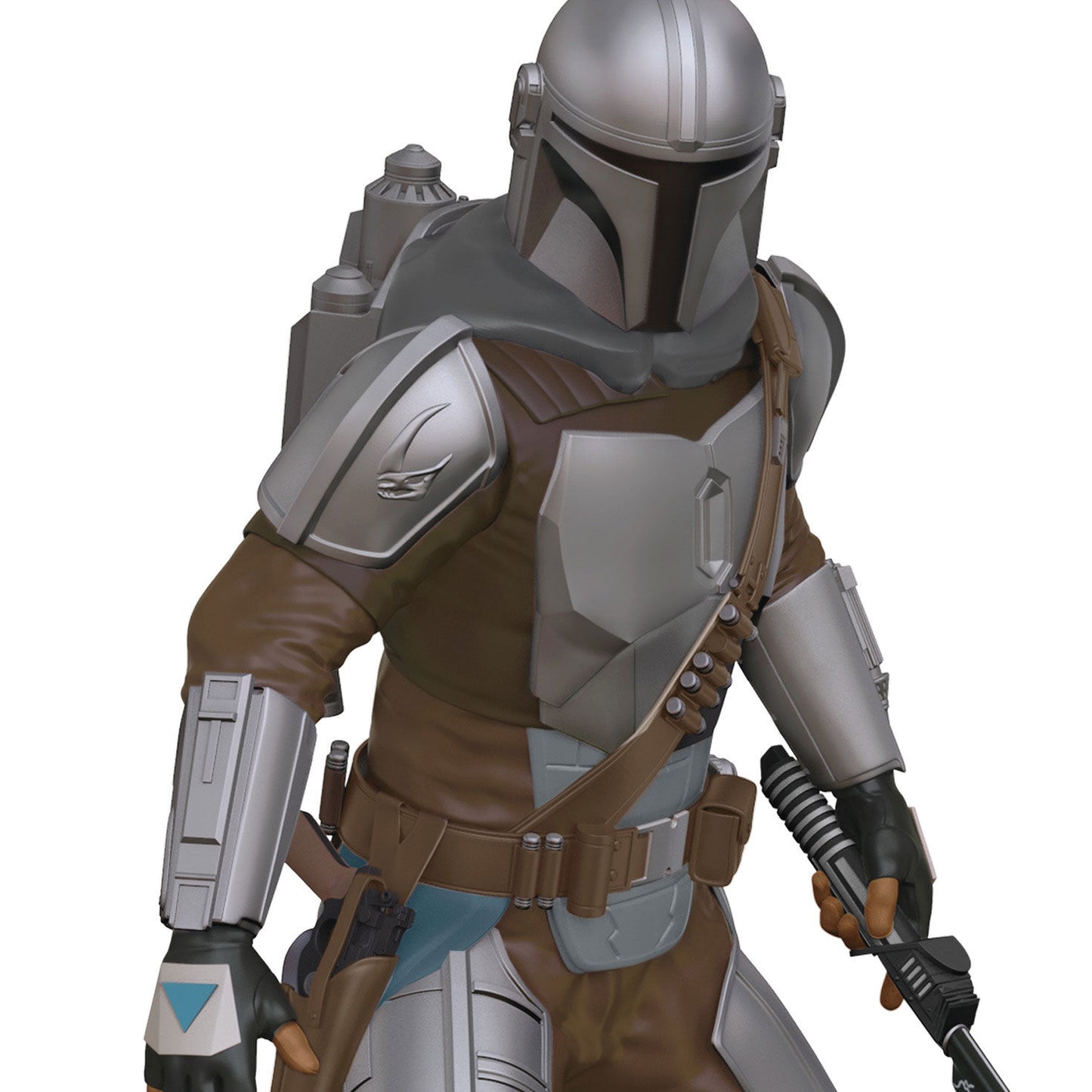 Star Wars™: The Mandalorian™ Wielding the Darksaber™ — Hallmark Keepsake Christmas Ornament featuring Din Djarin in detailed armour, standing pose.