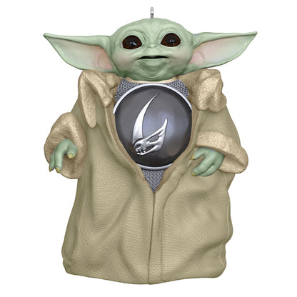 Star Wars™: The Mandalorian™, Din Grogu™ — 2025 Hallmark Keepsake Christmas Ornament in youngling robes, detailed facial features.