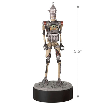 Star Wars™: The Mandalorian™ Grogu™ Operating IG-12™ Ornament With Sound — 2025 Hallmark Keepsake Christmas Ornament displaying Grogu in droid controls, standing 5.5" tall on a detailed base.