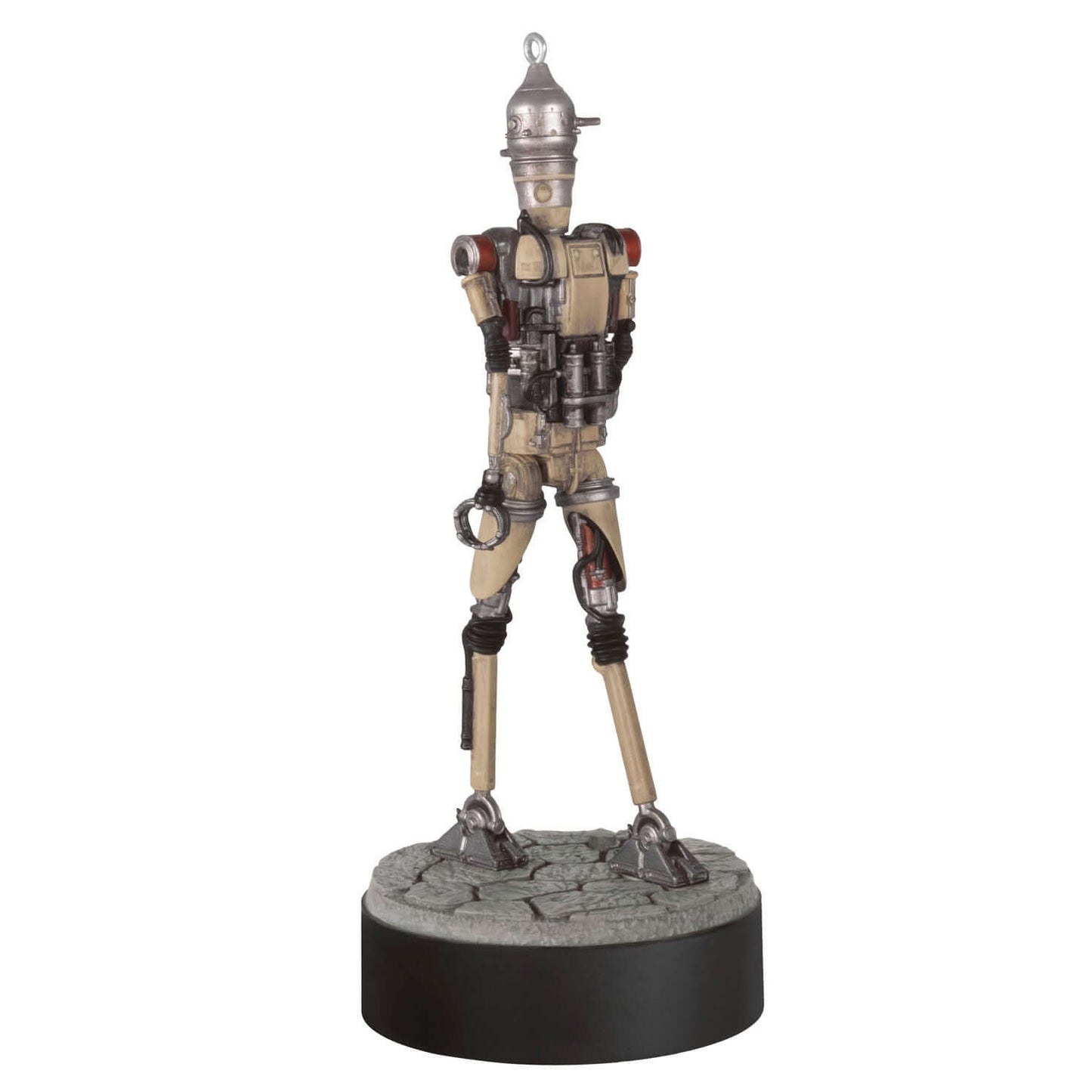 Star Wars™: The Mandalorian™ Grogu™ Operating IG-12™ Ornament With Sound — 2025 Hallmark Keepsake Christmas Ornament in standing pose, detailed design