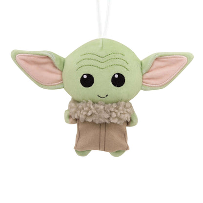 Star Wars™: The Mandalorian™ Grogu™, plush fabric ornament with detailed stitching and soft features, ideal for festive displays.