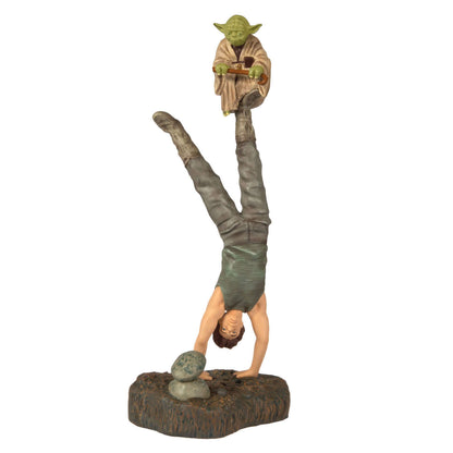 Star Wars™: The Empire Strikes Back™ There Is No Try Ornament With Sound — 2025 Hallmark Keepsake Christmas Ornament showing Yoda perched on Luke's feet, depicting a key scene from the film.