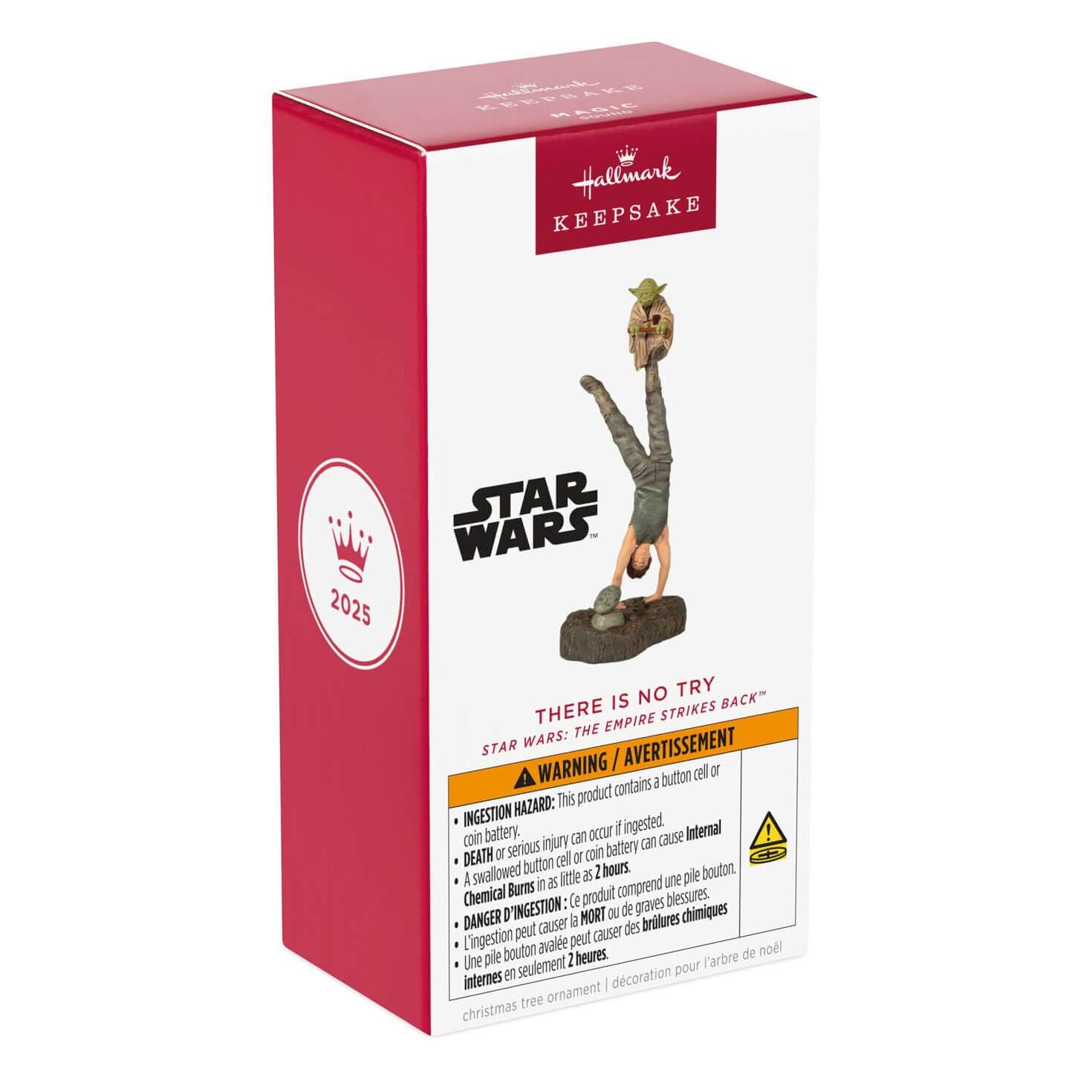 Star Wars™: The Empire Strikes Back™ There Is No Try Ornament With Sound — 2025 Hallmark Keepsake Christmas Ornament in gift box.