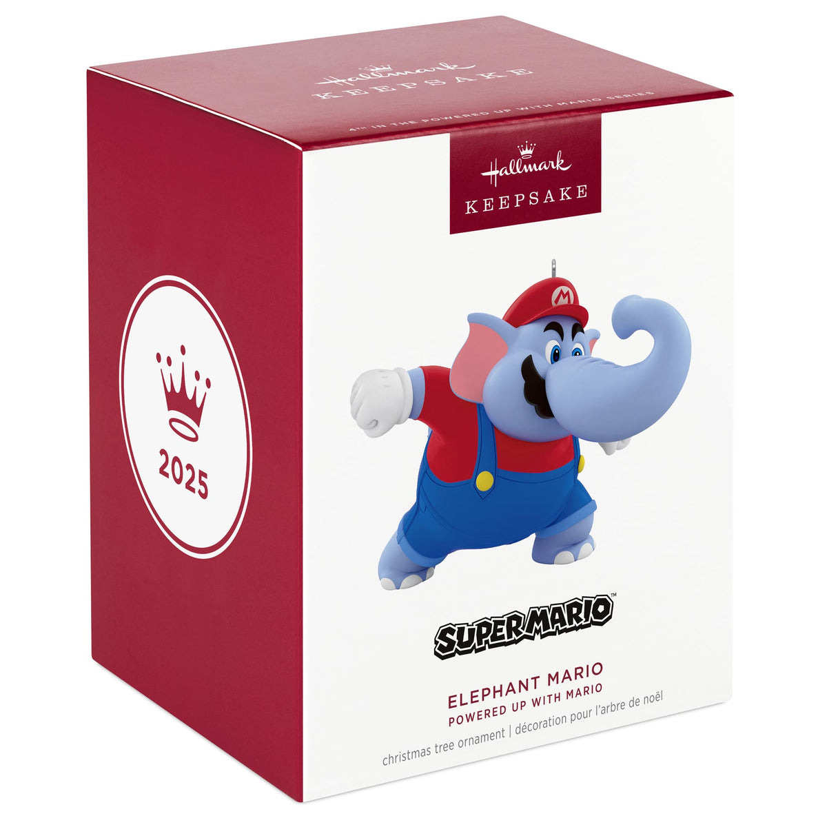 Super Mario™, Elephant Mario, 4th in the Powered Up With Mario Series — 2025 Hallmark Keepsake Christmas Ornament packaging view