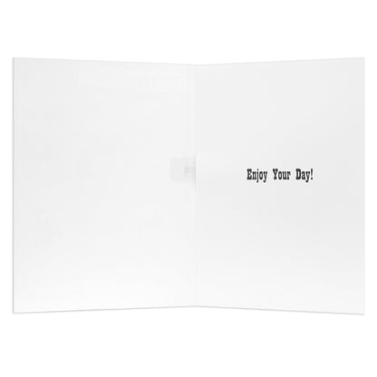 Hallmark Interactive Sound Card - Disney Pixar Toy Story showing the inside message 'Enjoy Your Day!' in an open card view.