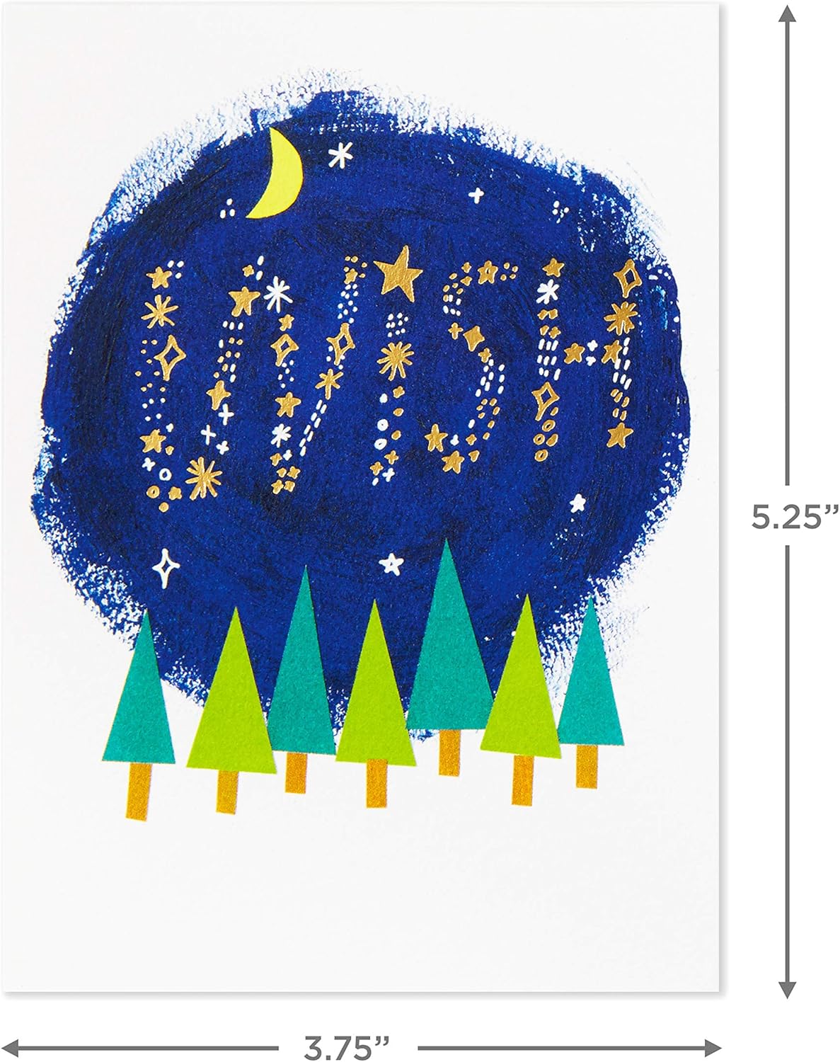 Hallmark Thinking of You, Encouragement, Get Well, Sympathy Cards Assortment (24 Assorted Cards and Envelopes) featuring vibrant blue background with gold and green tree designs.