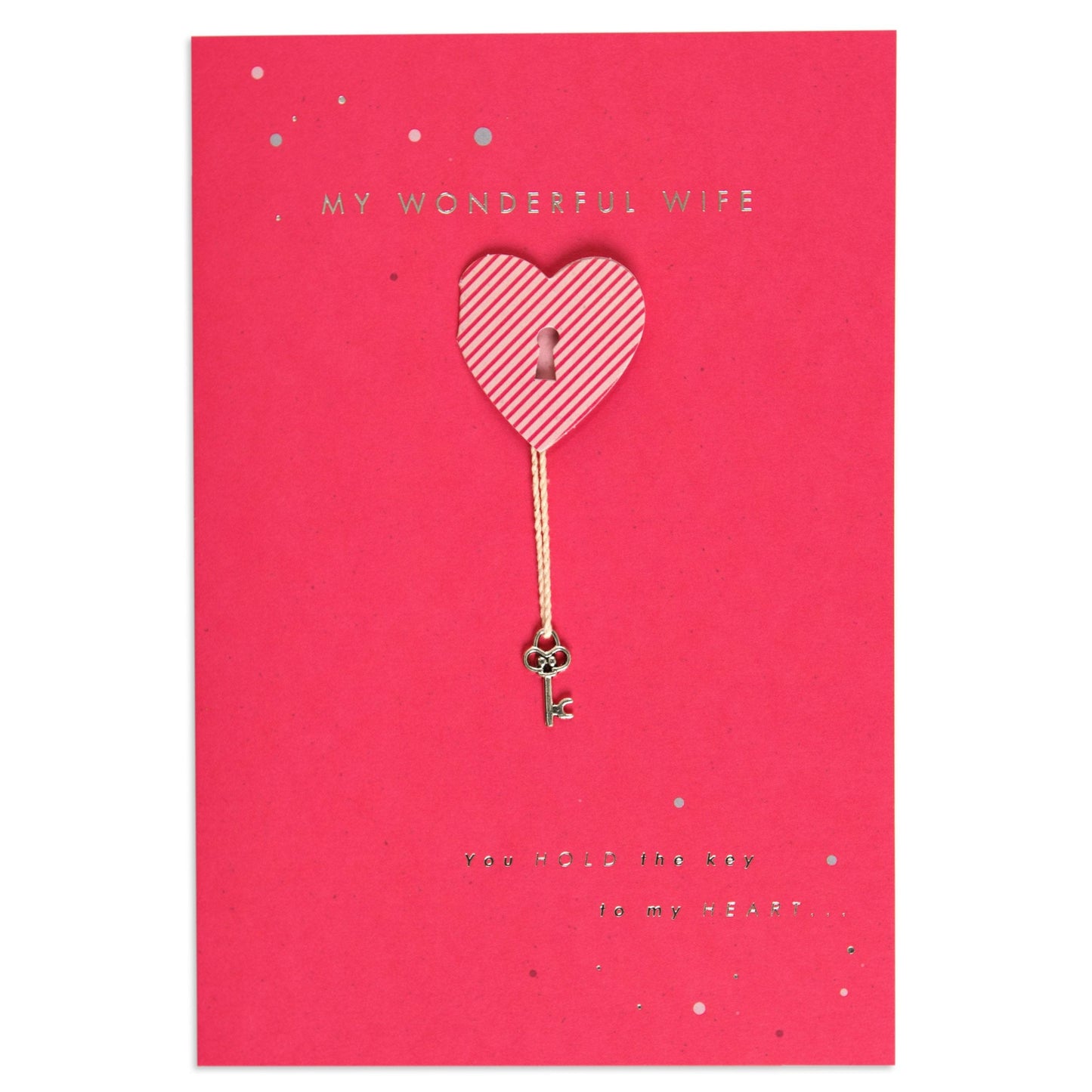Beautiful & Sentimental Key To My Heart Wife Birthday Card