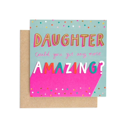 Bright Colourful Confetti Daughter Birthday Card