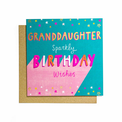 Colourful Birthday Card for Granddaughter