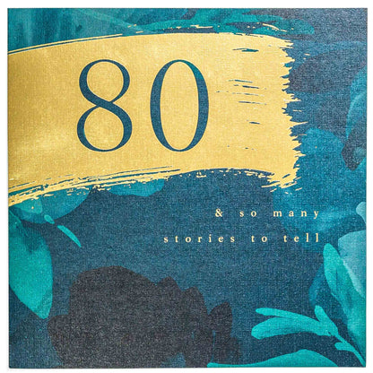 So Many Stories Elegant 80th Birthday Card